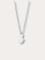 Kitty Pendant Engravable Necklace silver cat charm

