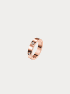 Lenn Diamond Band Ring rose gold men's waterproof ring