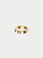 Lenn Diamond Band Ring gold men's waterproof ring