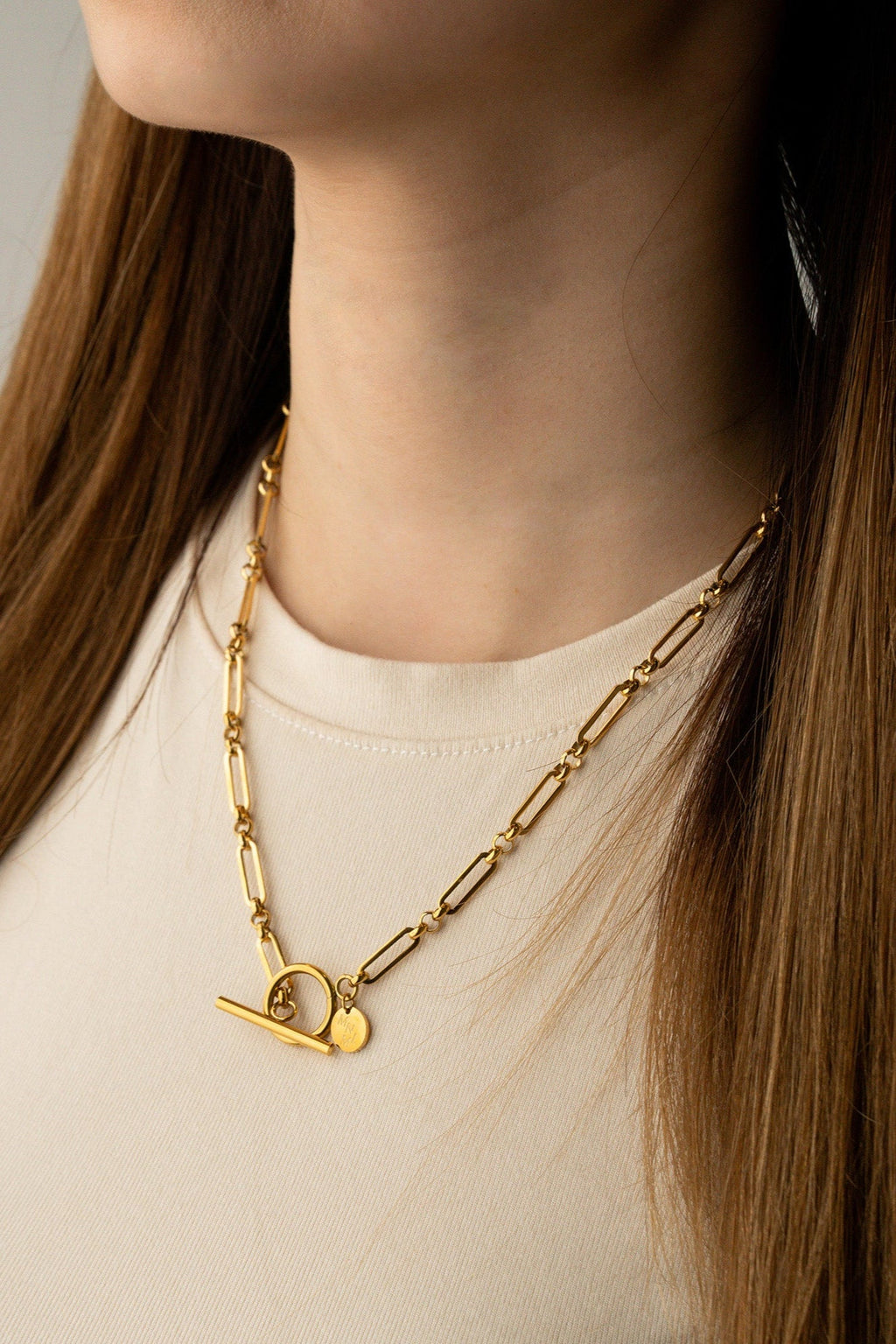 Link Chain Toggle Necklace - Minimalist Lab