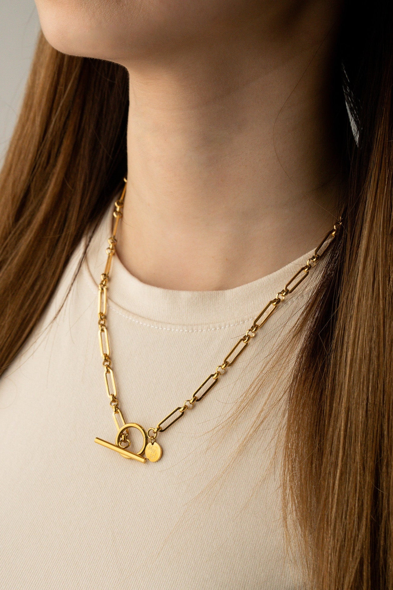 Link Chain Toggle Necklace - Minimalist Lab