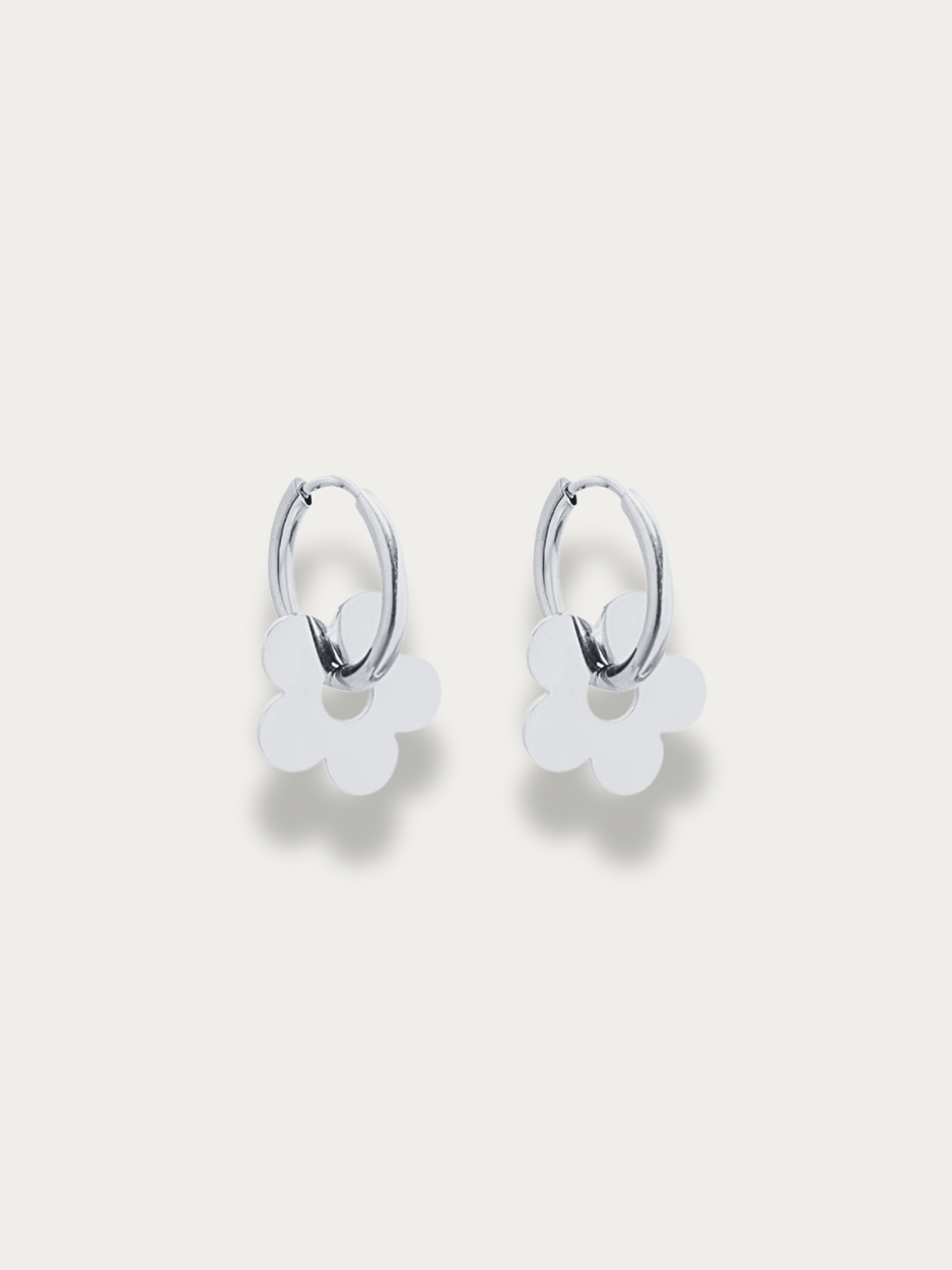 Lola Flower Hoop Earrings - Minimalist Lab