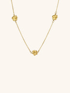 MNML x Zee Avi Trio Hibiscus Flower Long Necklace - Minimalist Lab