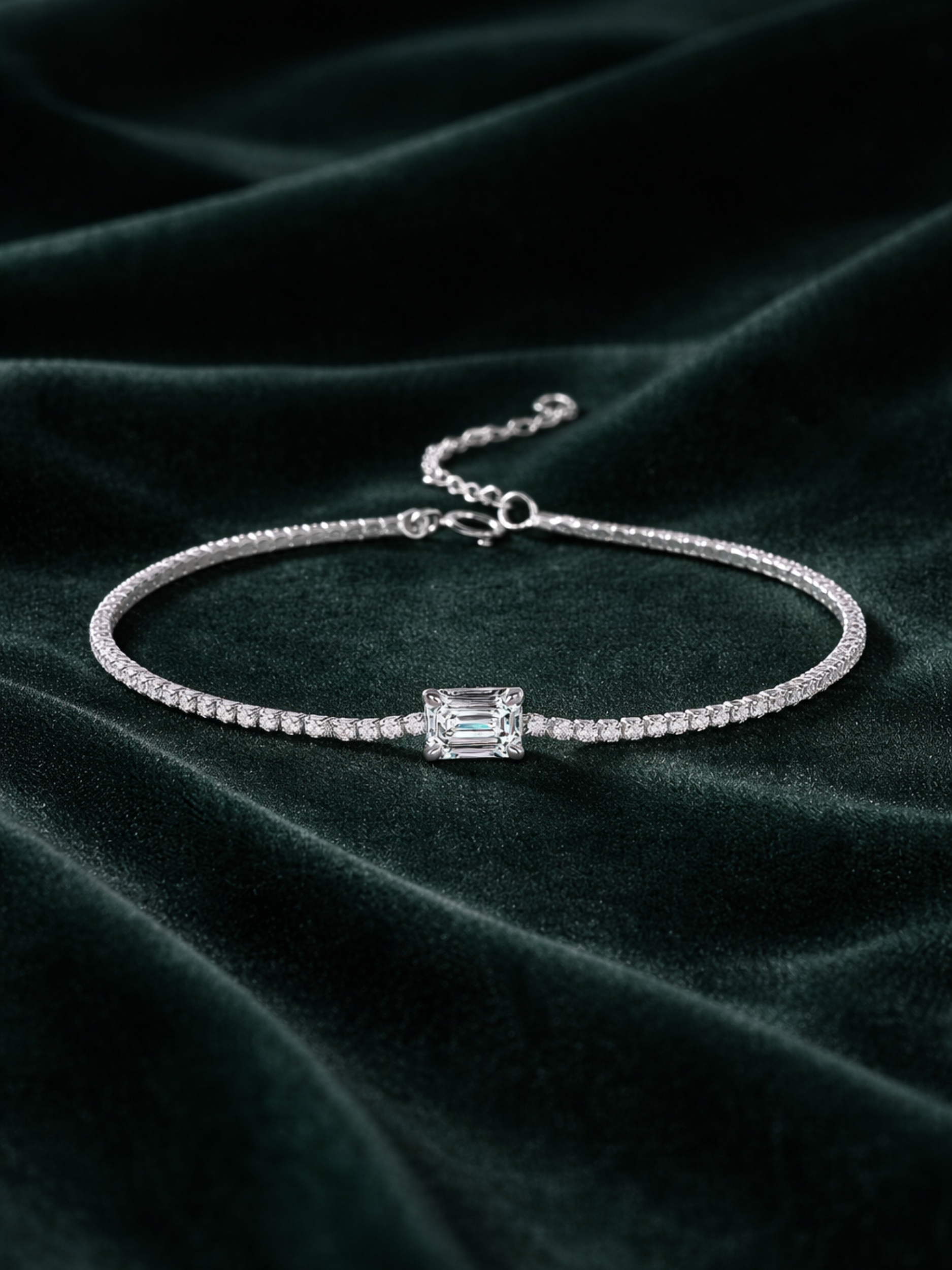 emerald-cut-moissanite-bracelet-malaysia