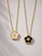 Titanium floral necklace everyday wear