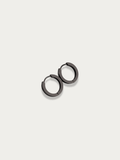 midnight huggie hoop earrings titanium stainless steel