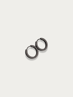 Midnight Huggie Hoop Earrings - Minimalist Lab