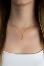 MILLER Diamond Paperclip Lariat Sterling Silver Necklace - Minimalist Lab