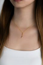 MILLER Diamond Paperclip Lariat Sterling Silver Necklace - Minimalist Lab