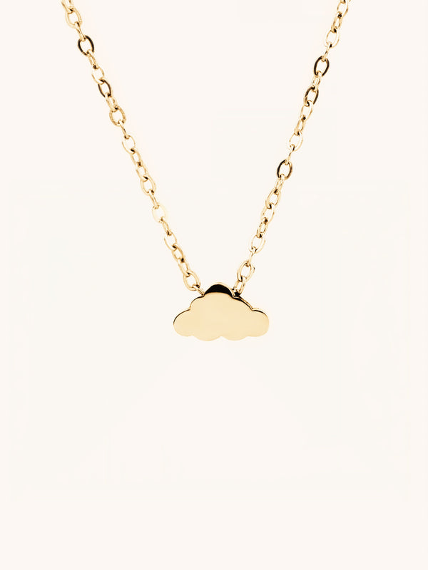 Mini Cloud Pendant Engravable Necklace