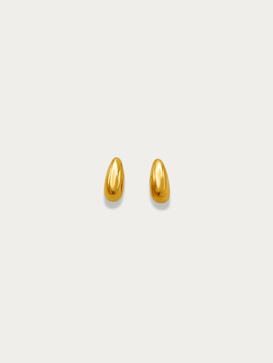 Mini Dome Bean Stud Earrings