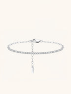 NORA Tennis Paperclip Chain Sterling Silver Bracelet - Minimalist Lab