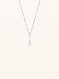 CAMILLE Diamond Drop Sterling Silver Necklace - Minimalist Lab