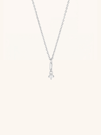 CAMILLE Diamond Drop Sterling Silver Necklace - Minimalist Lab
