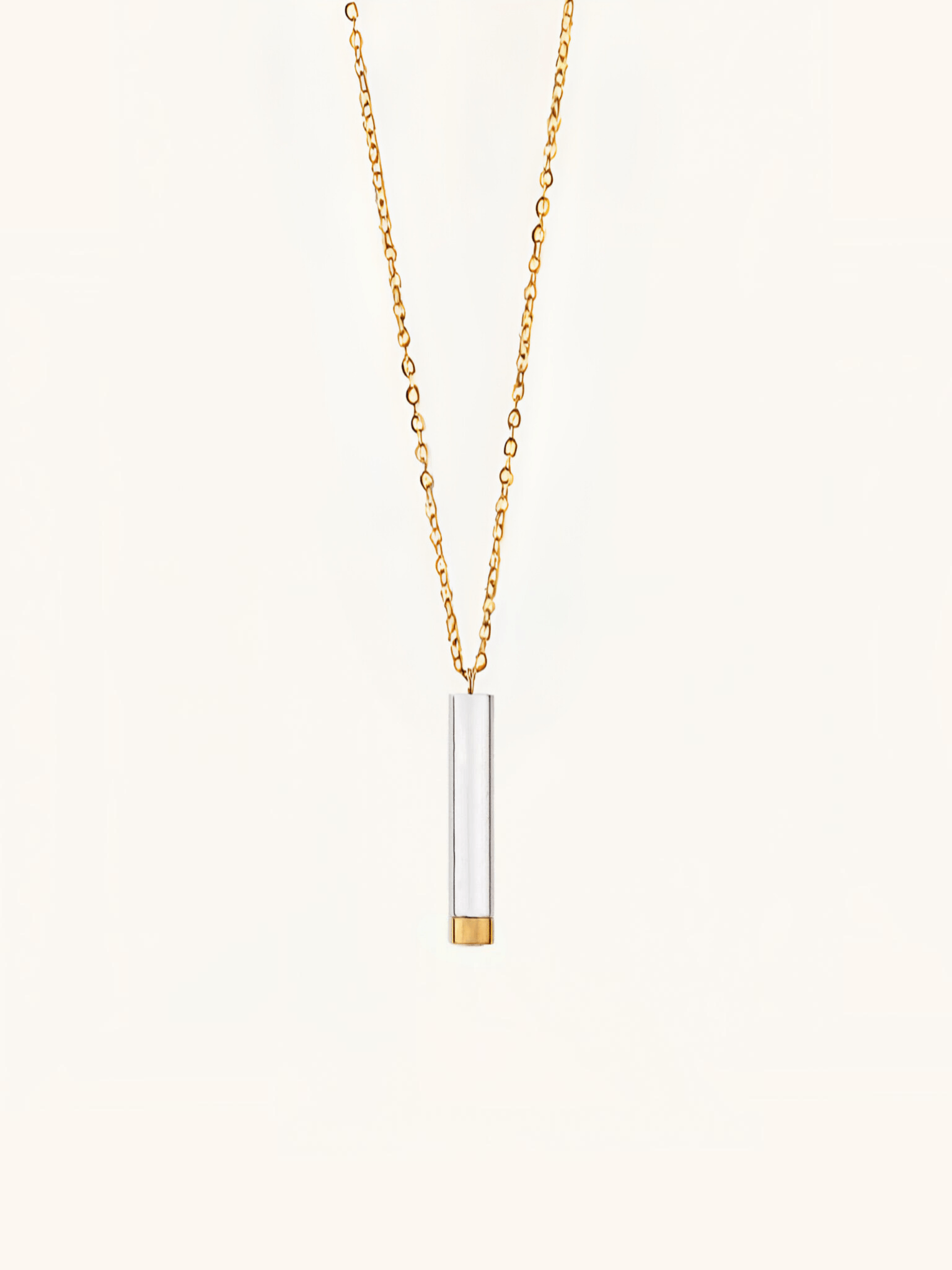 Round Cylinder Bar Engravable Necklace - Minimalist Lab