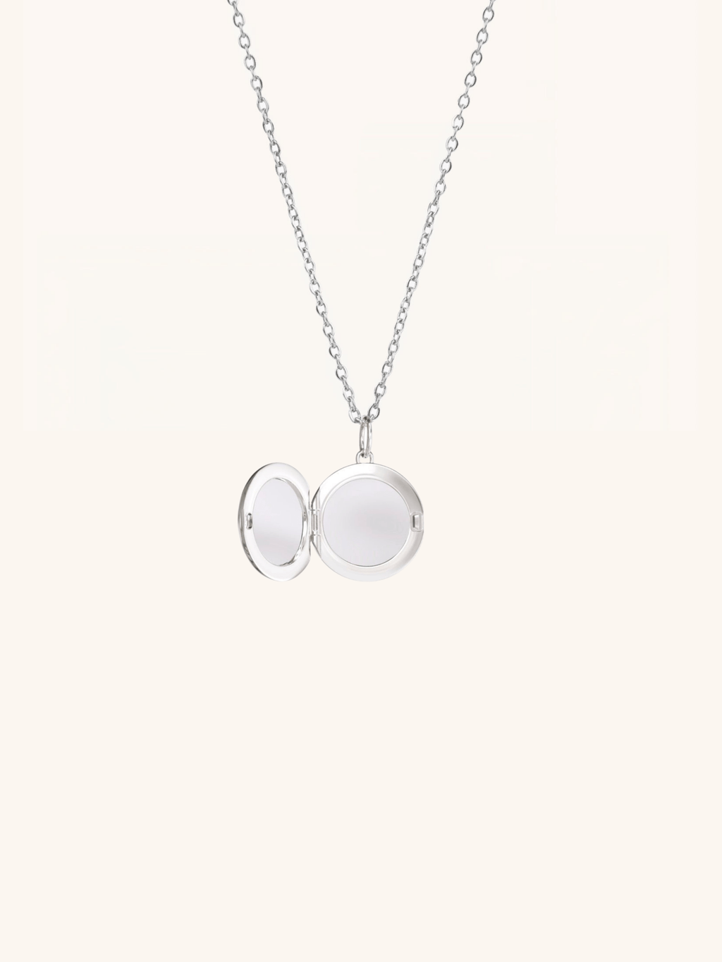 Round Engravable Locket Necklace - Minimalist Lab