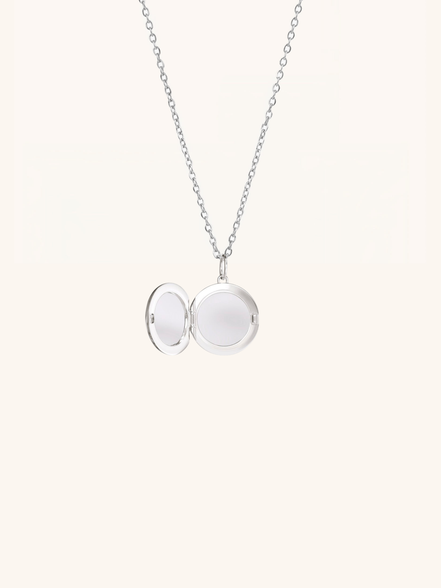 Round Engravable Locket Necklace - Minimalist Lab