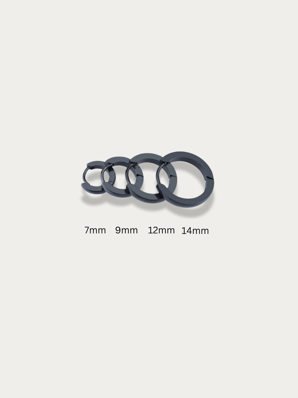 Midnight Huggie Hoop Earrings - Minimalist Lab