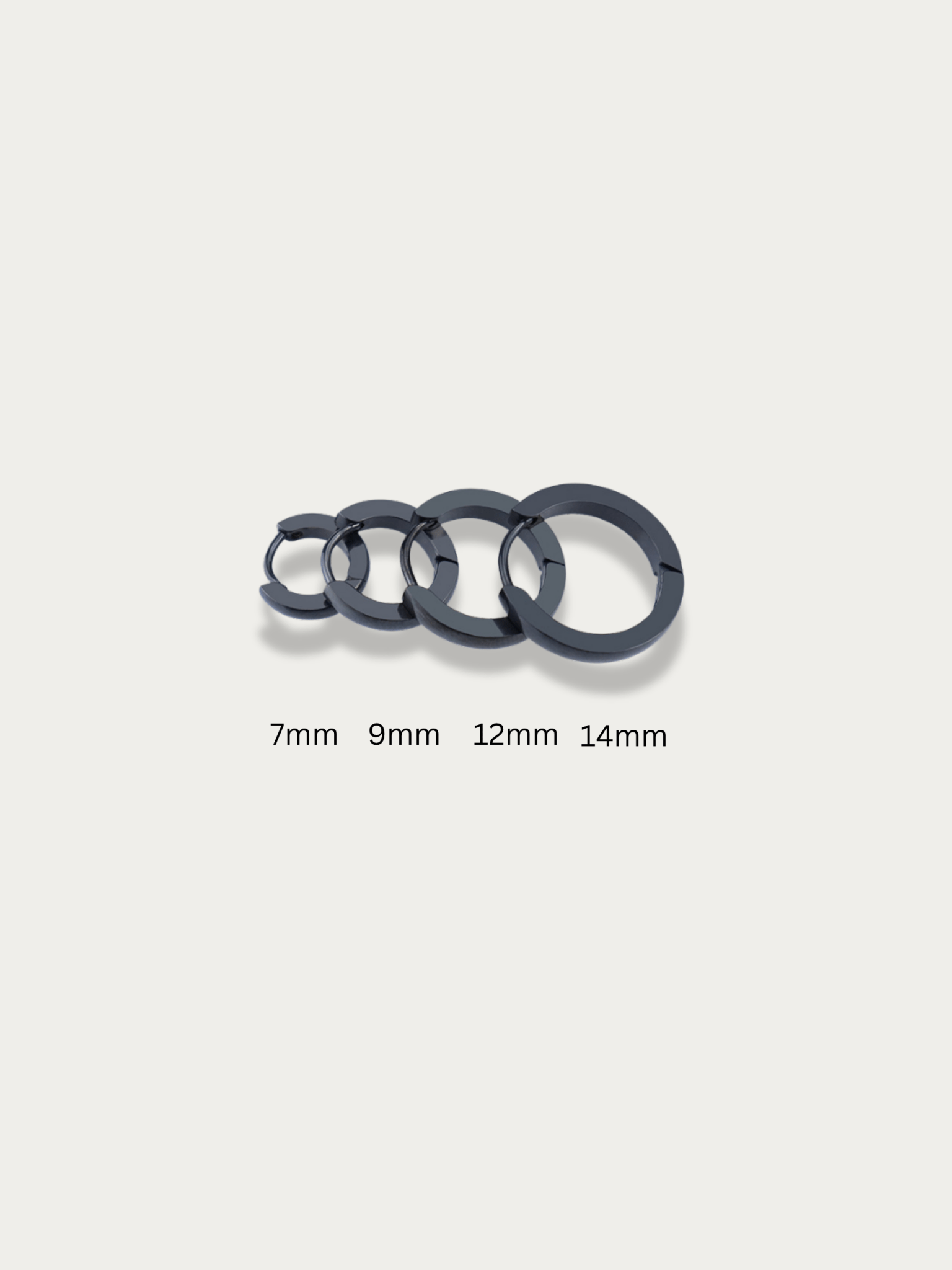 Midnight Huggie Hoop Earrings - Minimalist Lab