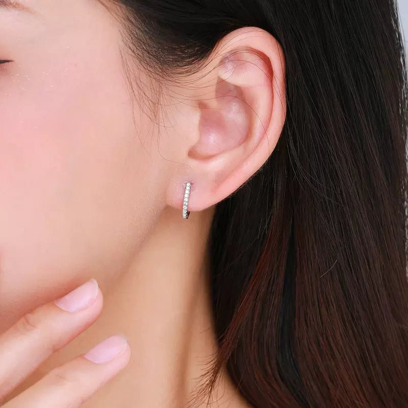 AVERY U - Shaped Sterling Silver Ear Hoops - Minimalist Lab