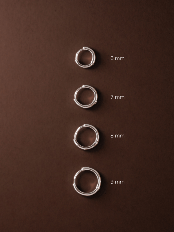 Plain Sterling Silver Single Ear Hoop - Minimalist Lab