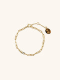 15mm paperclip chain essential bracelet stainless steel in sgold