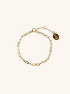 15mm paperclip chain essential bracelet stainless steel in sgold