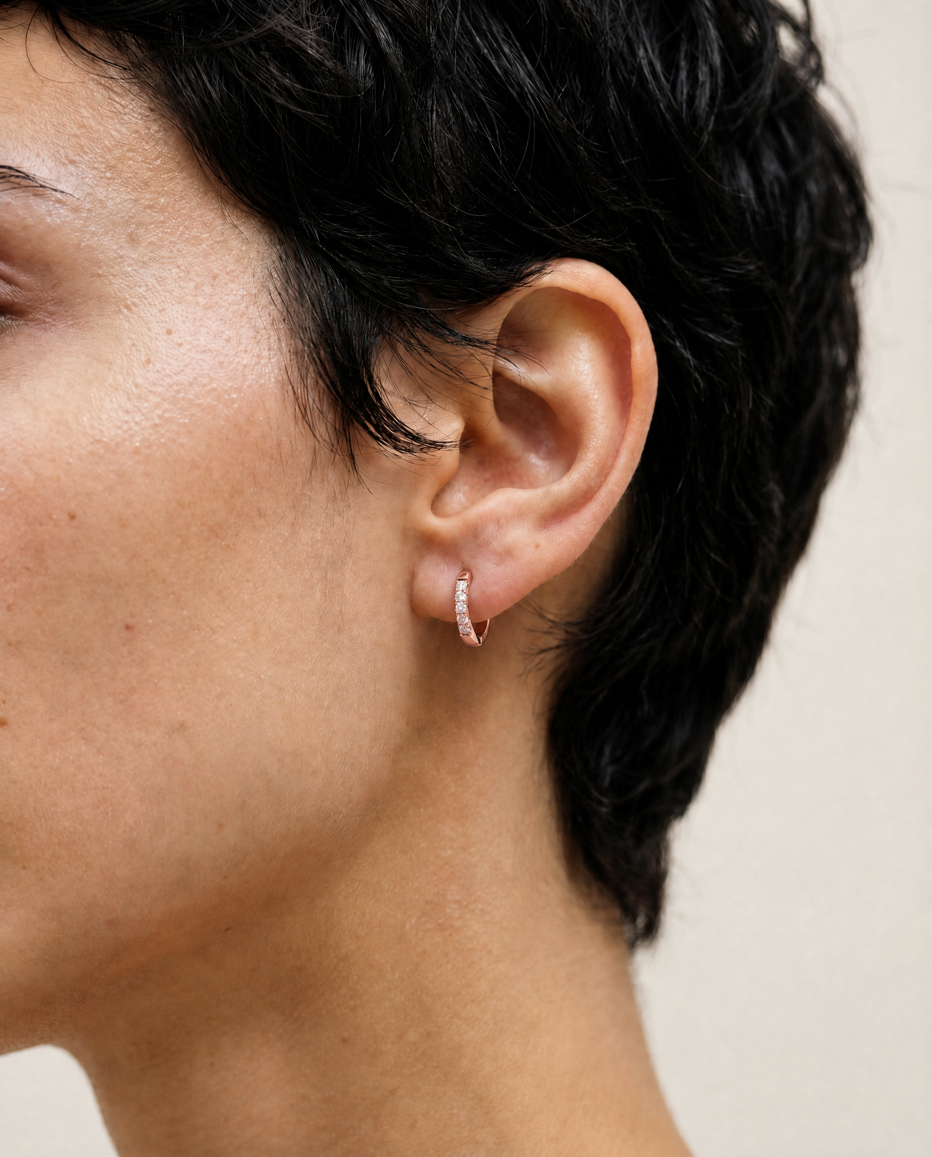 Classic Pavé Huggie Earrings