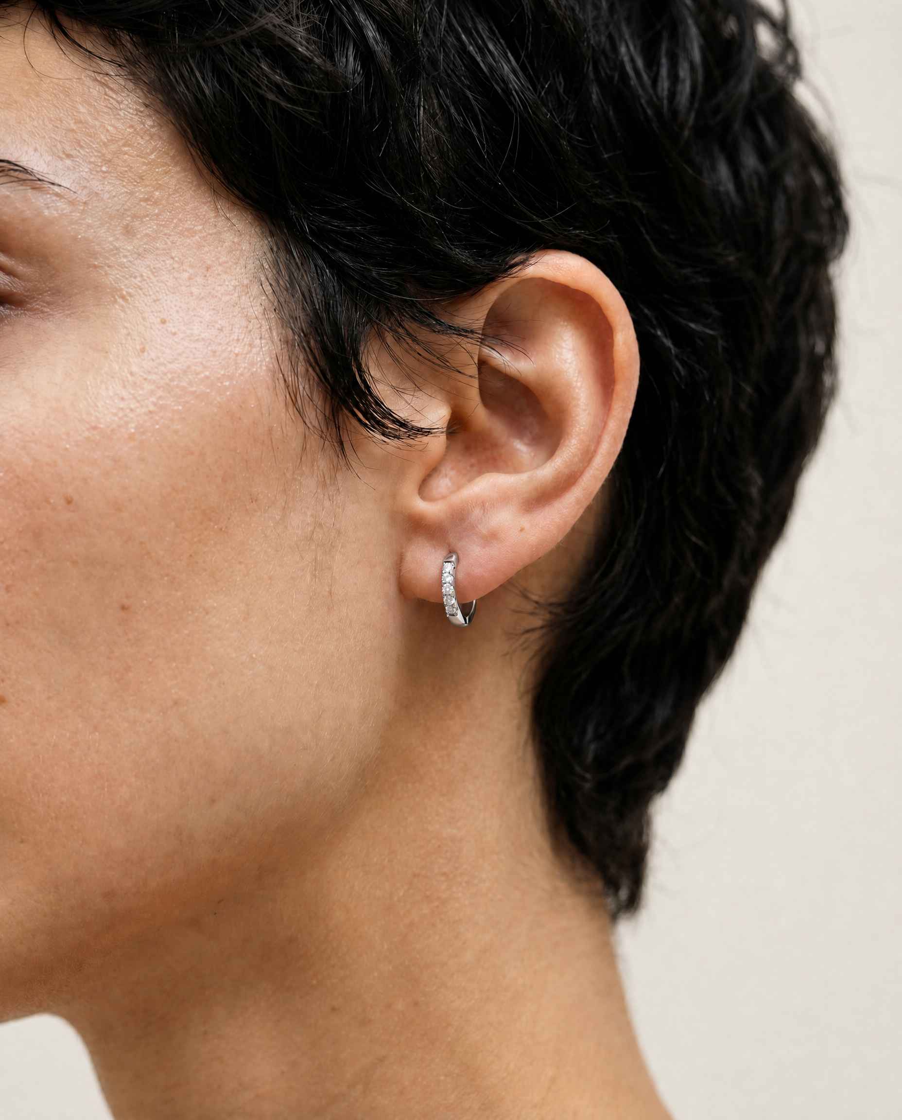 Classic Pavé Huggie Earrings