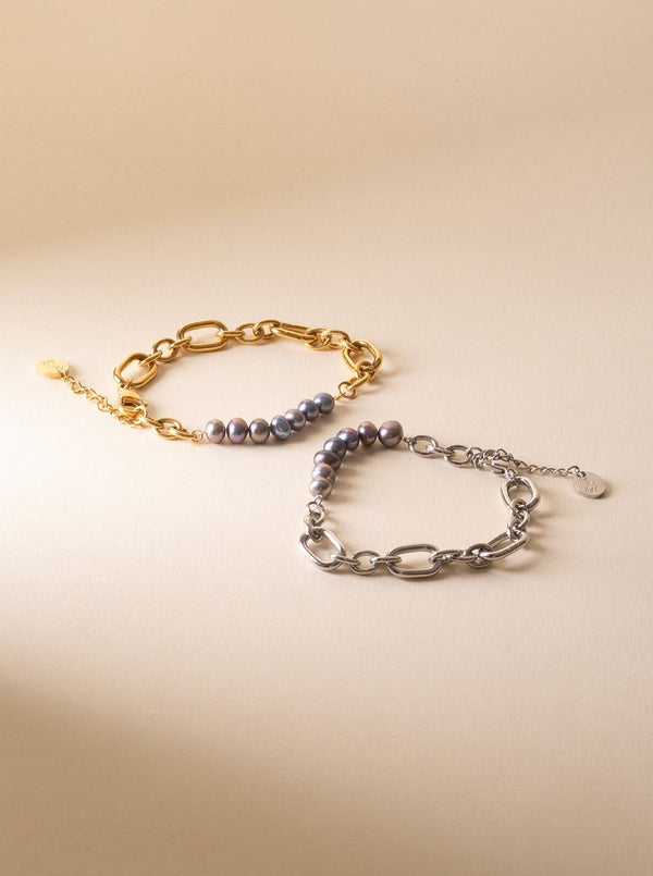 Luminous Pearl-Chain Bracelet