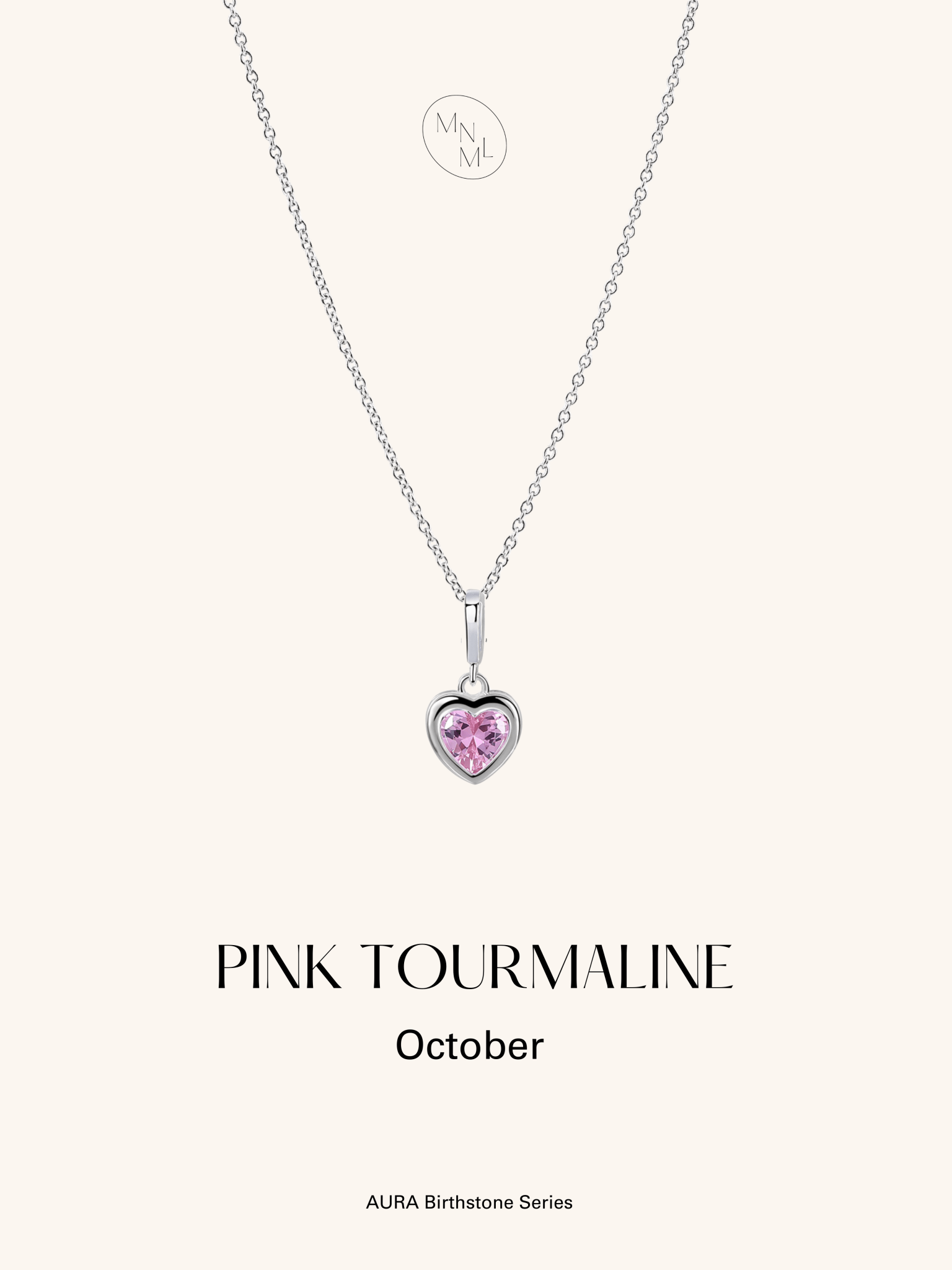 AURA Birthstone Sterling Silver Necklace - Minimalist Lab