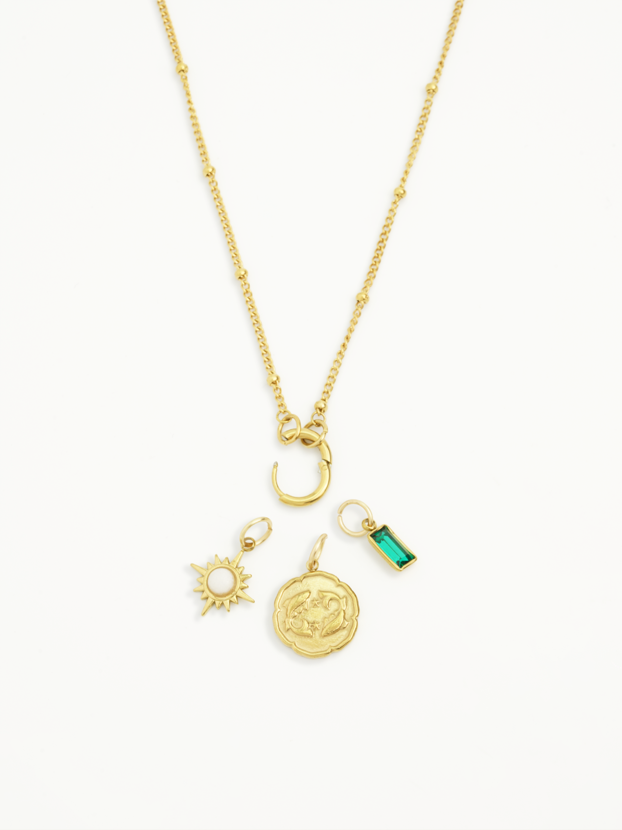 Pisces Horoscope Engravable Medallion Charm