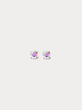 Plain Coloured Diamond Stud Barbell Earrings