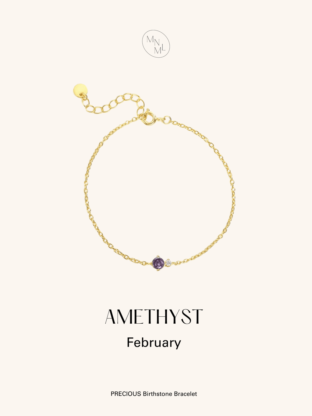 PRECIOUS Birthstone Sterling Silver Bracelet - Minimalist Lab