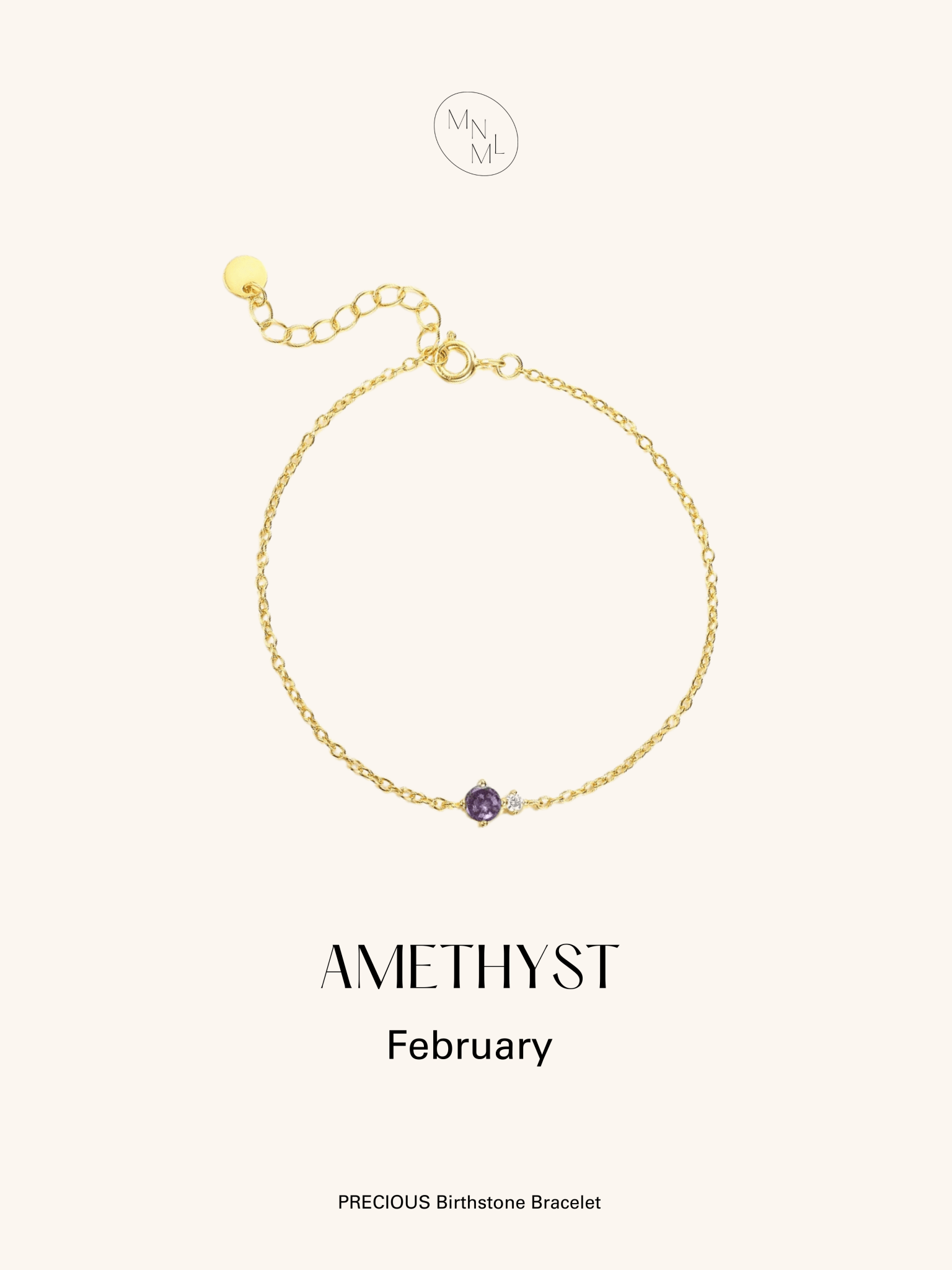 PRECIOUS Birthstone Sterling Silver Bracelet - Minimalist Lab