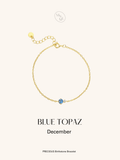 PRECIOUS Birthstone Sterling Silver Bracelet - Minimalist Lab