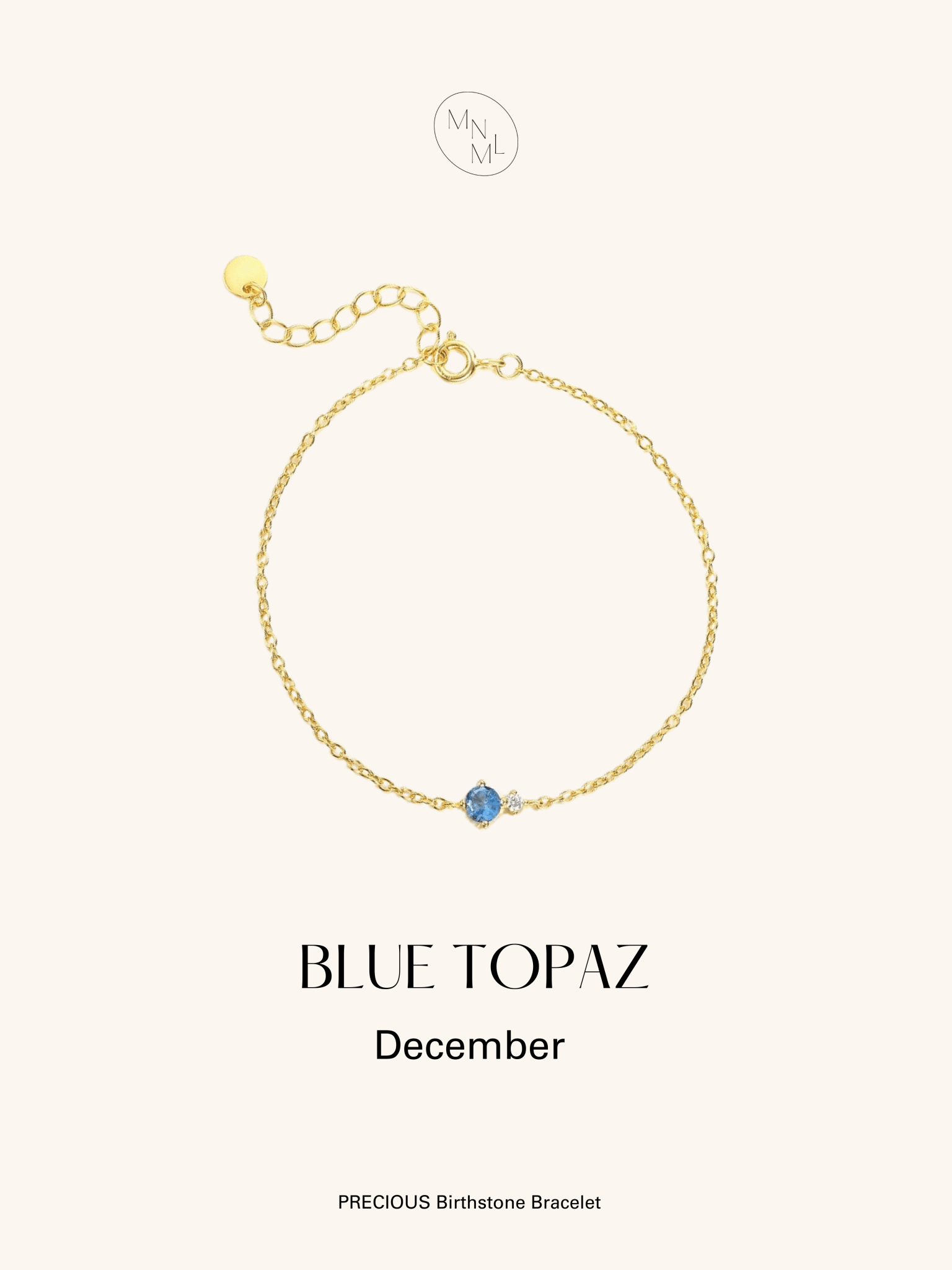 PRECIOUS Birthstone Sterling Silver Bracelet - Minimalist Lab