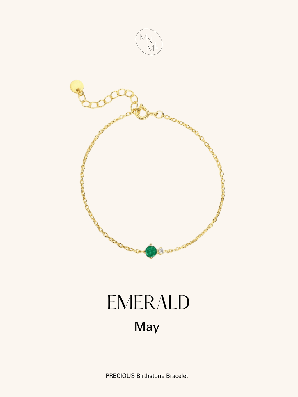 PRECIOUS Birthstone Sterling Silver Bracelet - Minimalist Lab