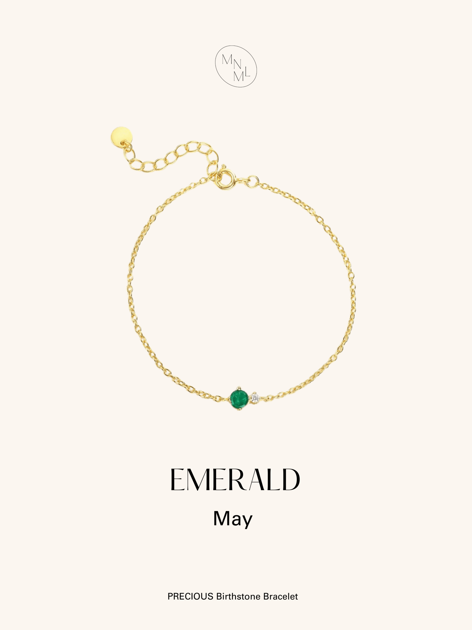 PRECIOUS Birthstone Sterling Silver Bracelet - Minimalist Lab