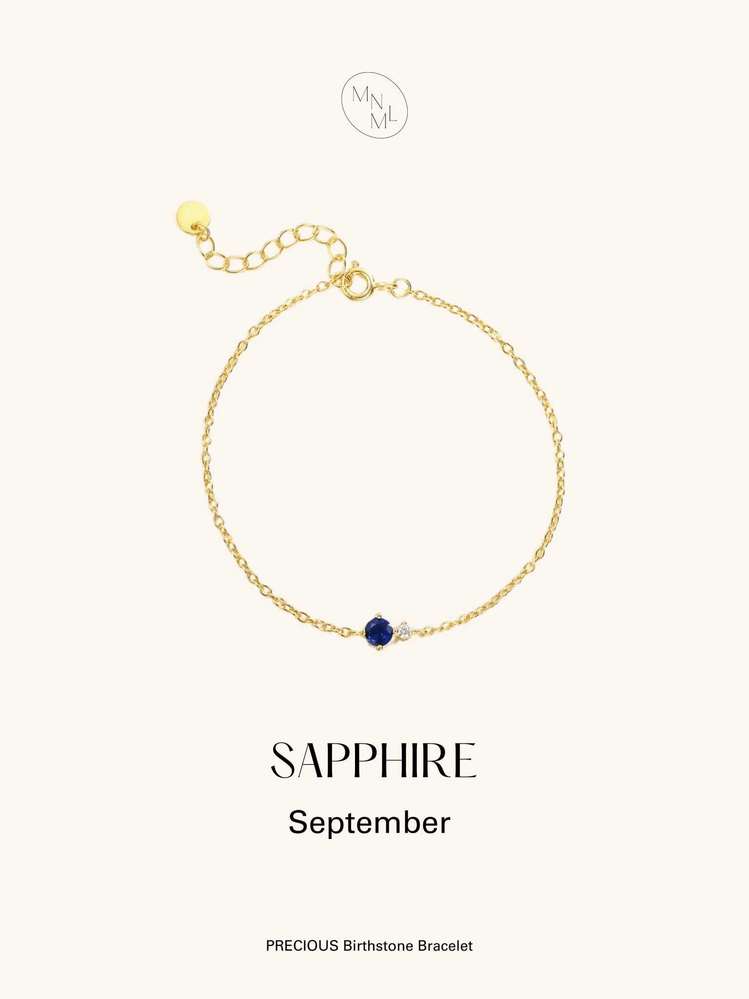 PRECIOUS Birthstone Sterling Silver Bracelet - Minimalist Lab