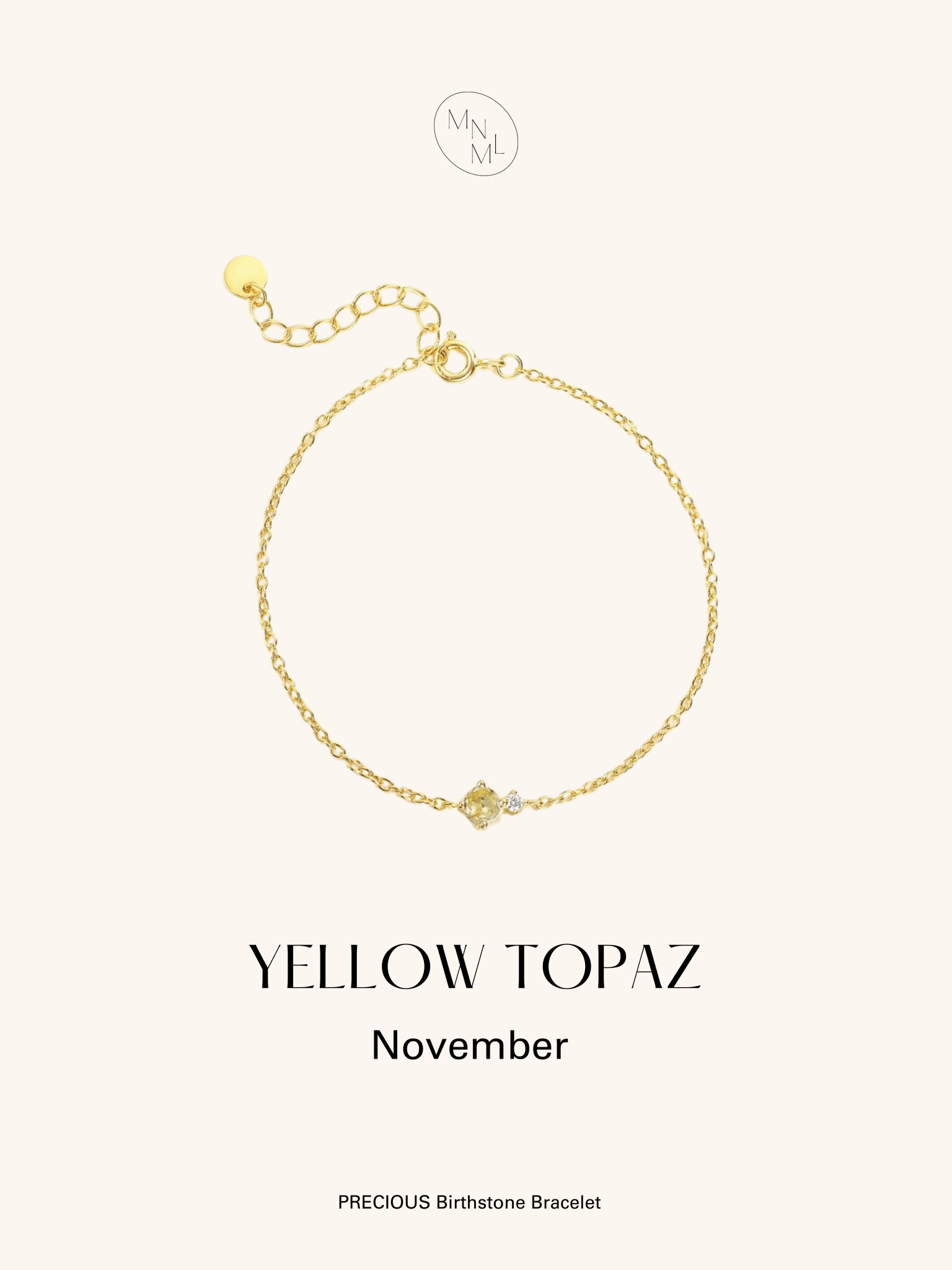 PRECIOUS Birthstone Sterling Silver Bracelet - Minimalist Lab