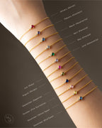 PRECIOUS Birthstone Sterling Silver Bracelet - Minimalist Lab