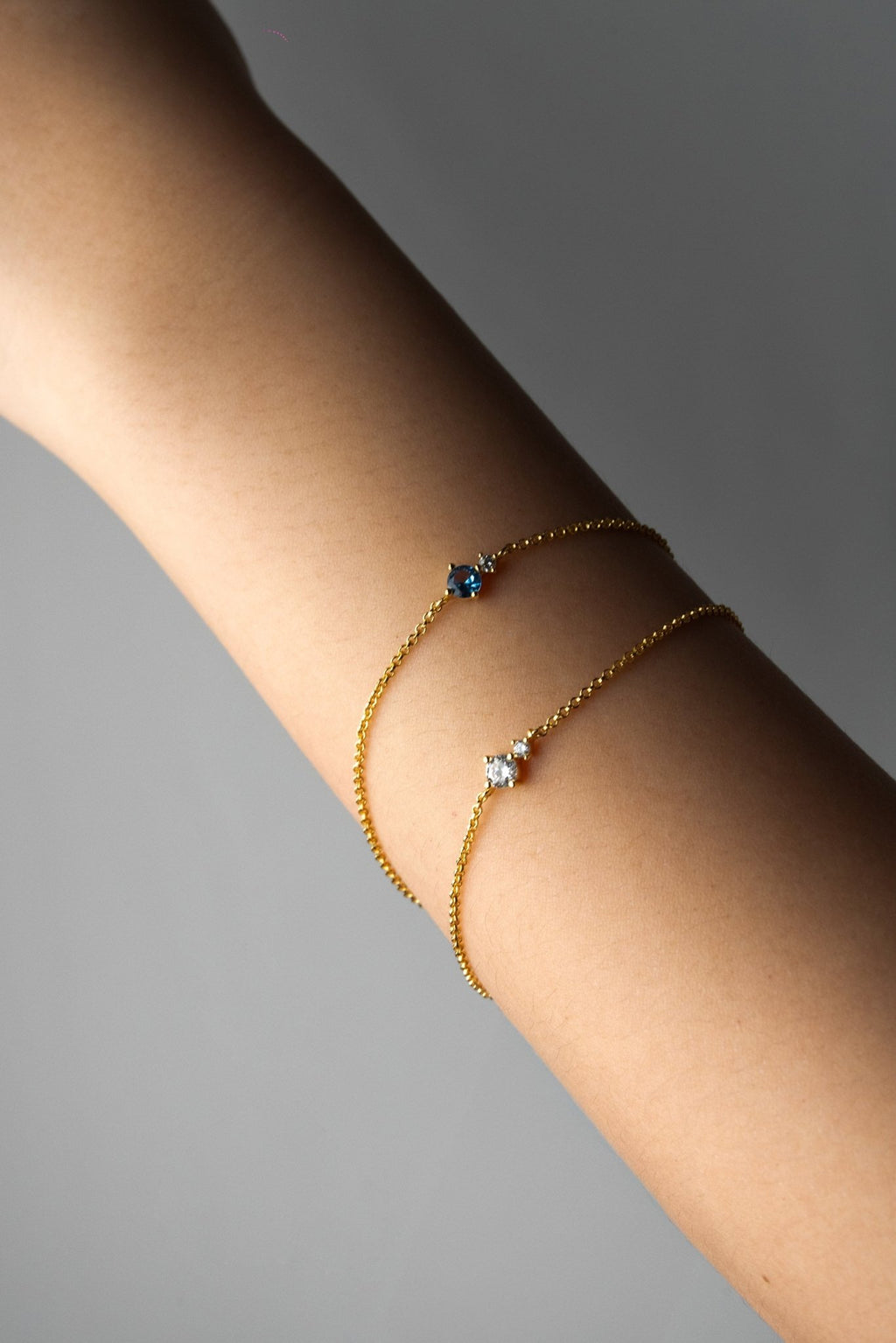 PRECIOUS Birthstone Sterling Silver Bracelet - Minimalist Lab
