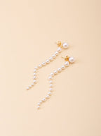 Majesty Pearl Dangling Stud Earrings - Minimalist Lab