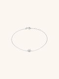 RAY Solitaire Diamond Sterling Silver Bracelet - Minimalist Lab