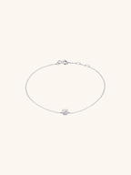 RAY Solitaire Diamond Sterling Silver Bracelet - Minimalist Lab