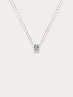 RAY Solitaire Diamond Sterling Silver Necklace - Minimalist Lab