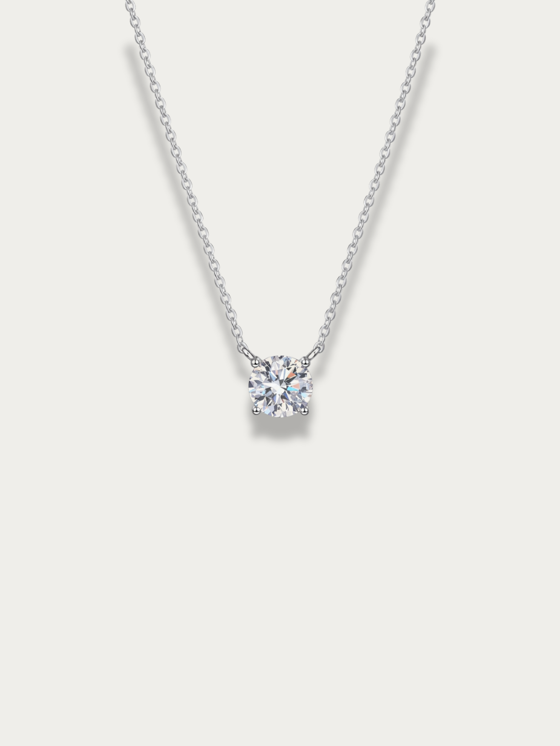 Ray Solitaire Moissanite Necklace