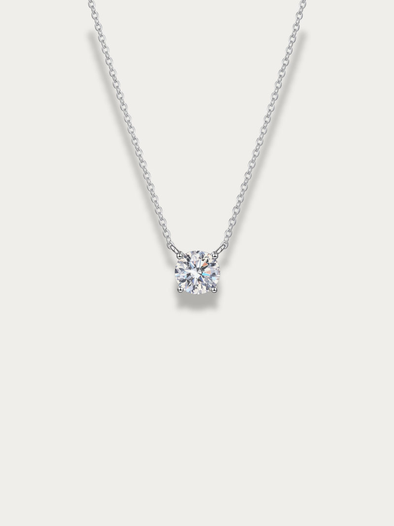 Ray Solitaire Moissanite Necklace