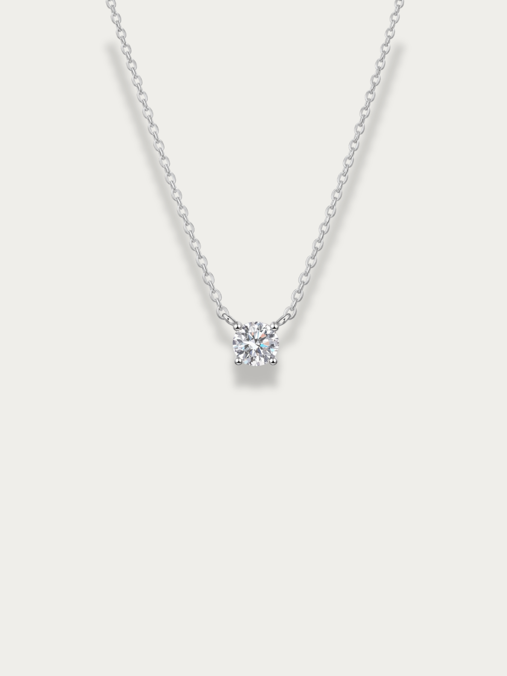 Ray Solitaire Moissanite Necklace